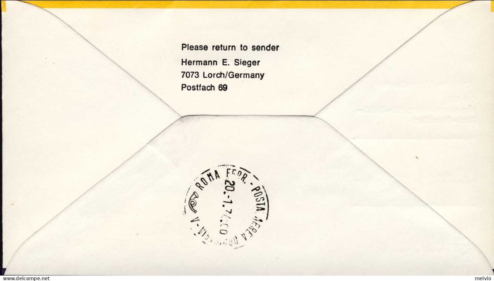 1974-Hong Kong I^volo Lufthansa LH 343 Hong Kong Roma Del19 Gennaio - Lettres & Documents