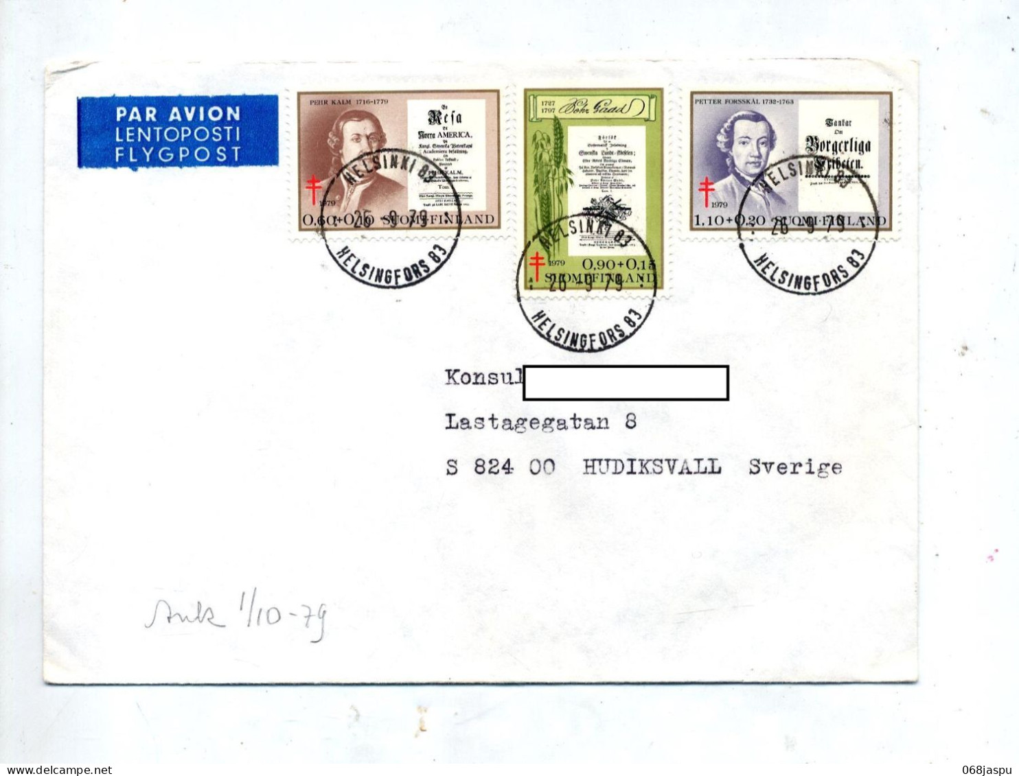 Lettre Cachet Helsinki Sur Célébrité - Lettres & Documents