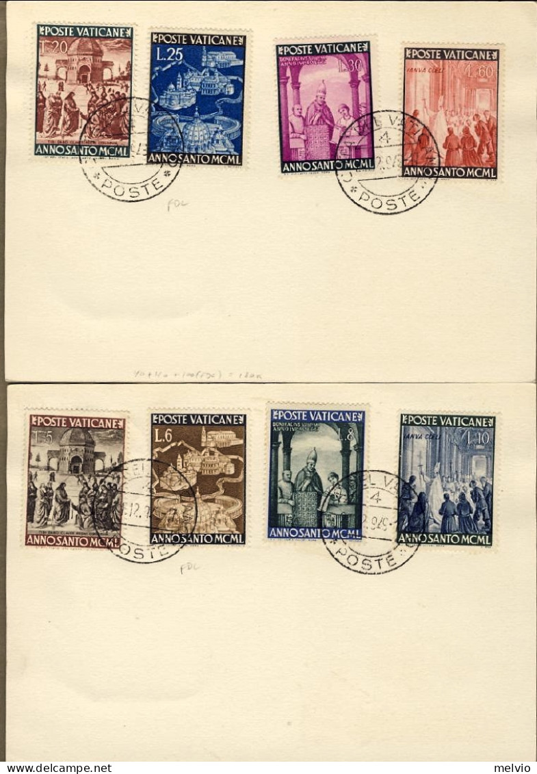 1949-Vaticano Due CP.da L.13 Cupolone I Tir.+L.13Fontana 2 Tir.affr. Con S.8v."A - Entiers Postaux