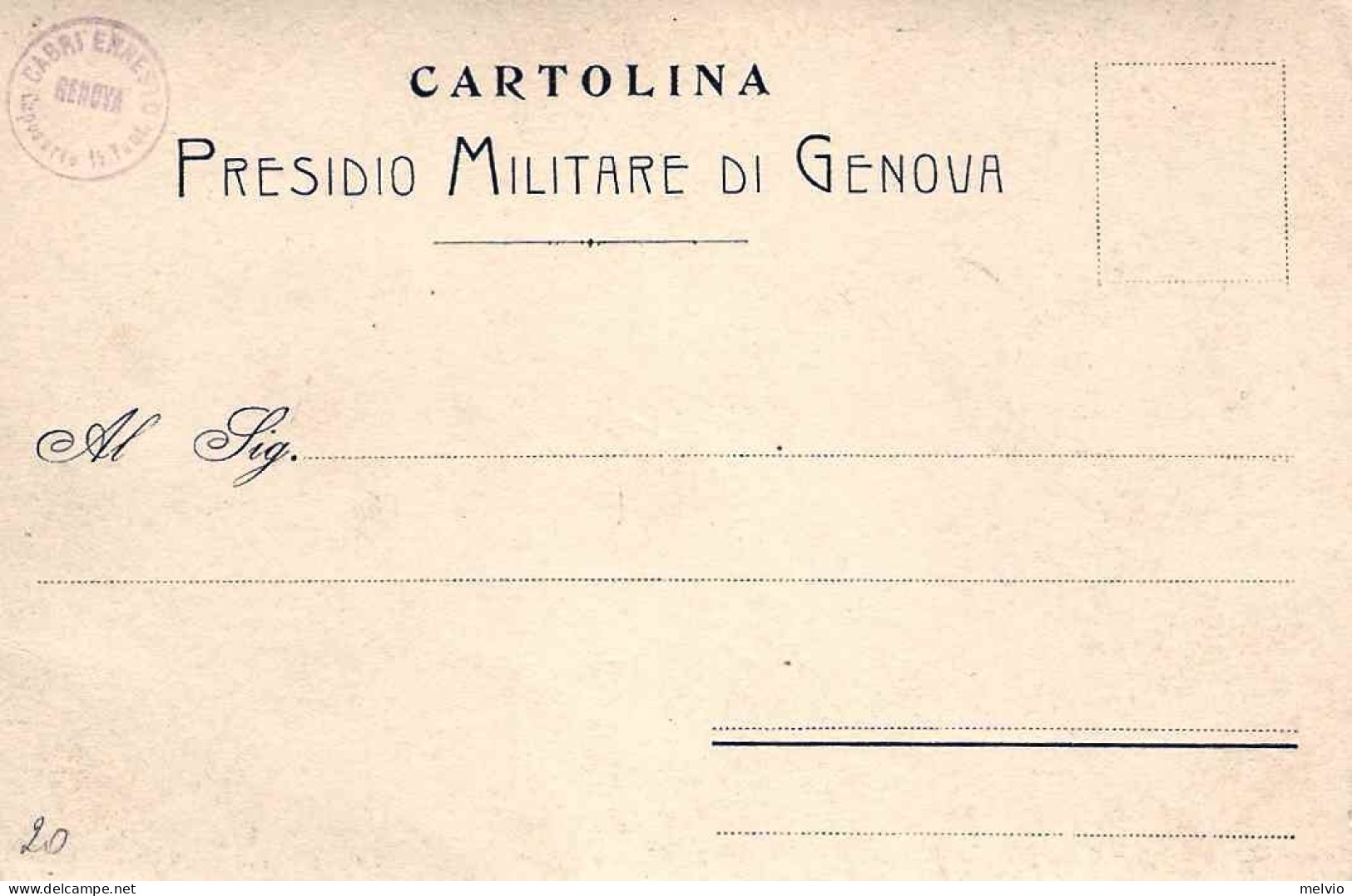 1904-del Presidio Militare Di Genova "tematica Cartoline Su Cartolina" Rara - Genova (Genoa)