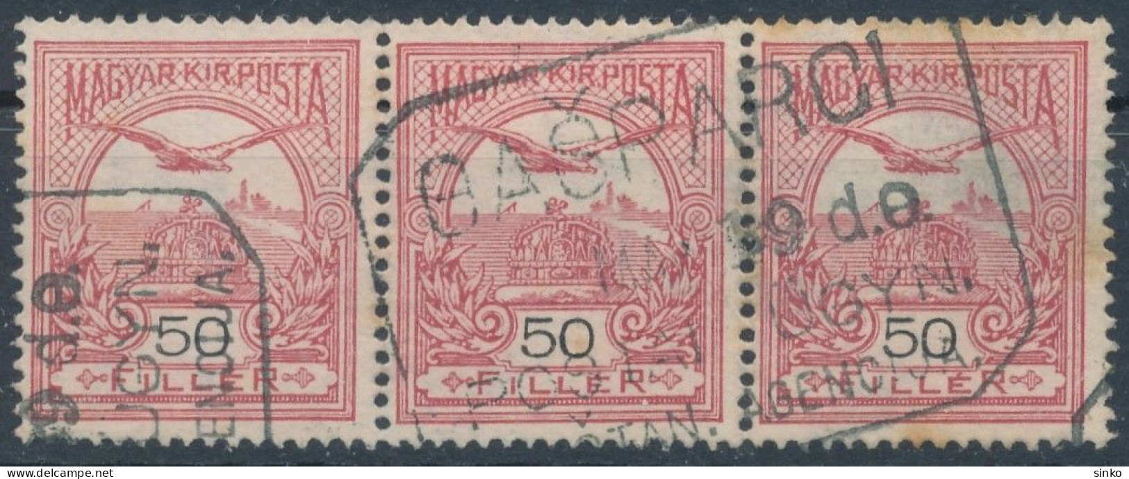 1908. Turul 50f Stamps, GASPARCI POSTAL AGENCY - Gebraucht