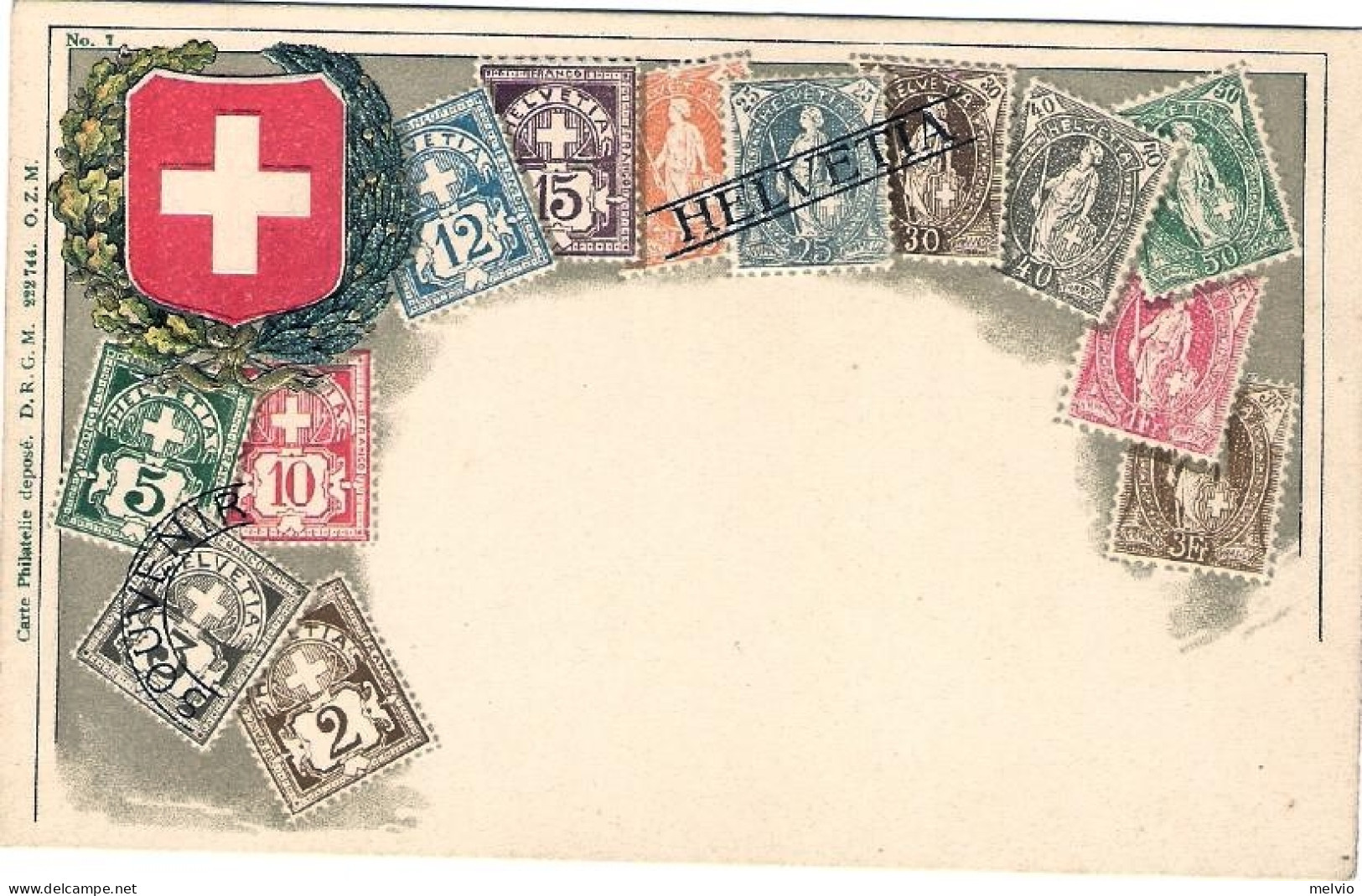 1905-Svizzera "Helvetia Francobolli E Stemma In Rilievo" - Marcophilie