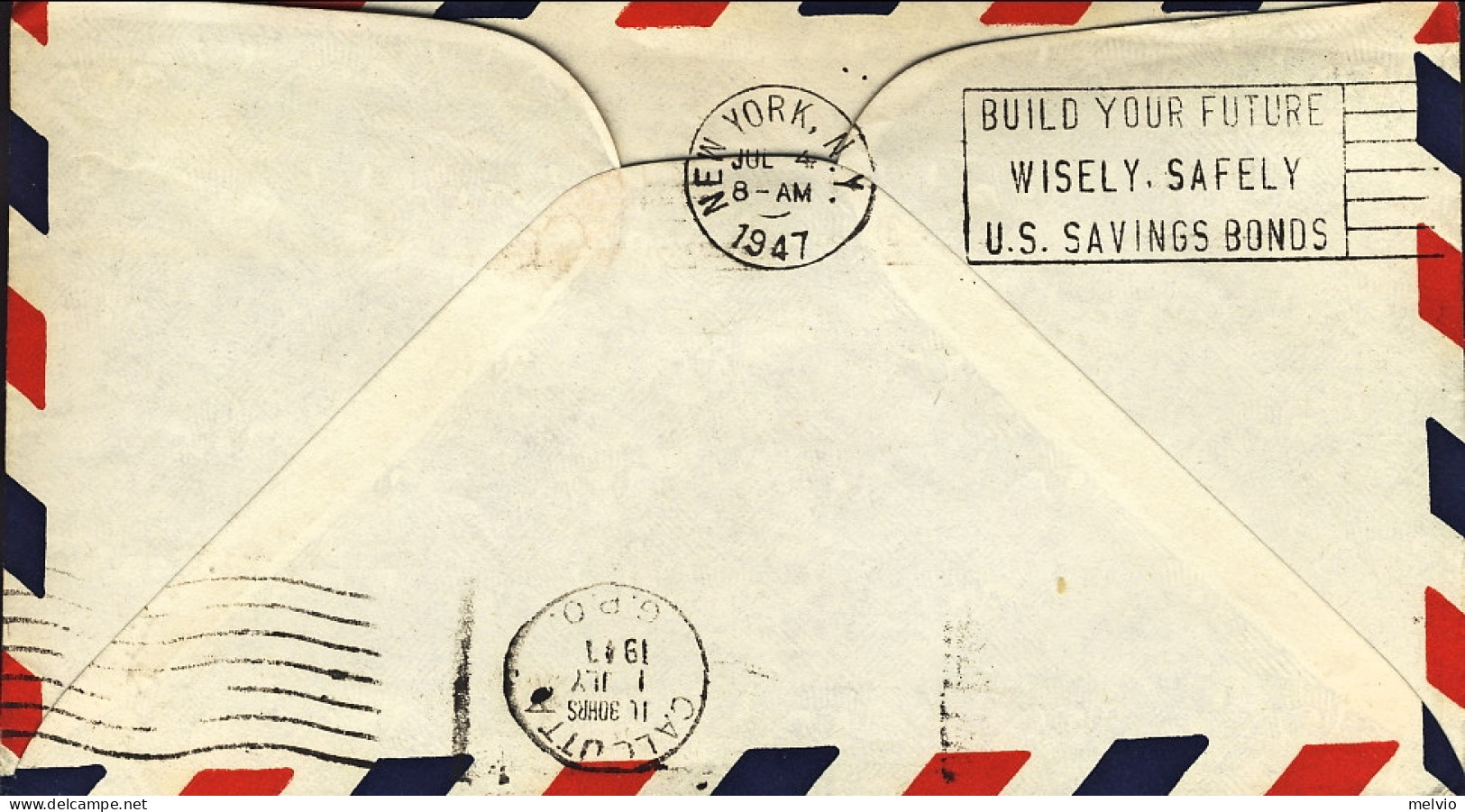 1947-U.S.A. Pan American World Airways I^volo San Francisco Honolulu Guam-Calcut - Other & Unclassified