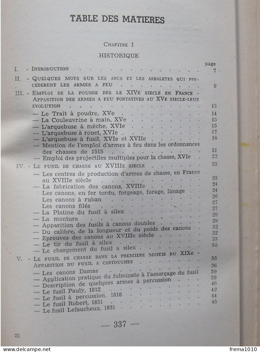 "TRAITE PRATIQUE DES ARMES ET MUNITIONS DE CHASSE" Livre De 1951 De Roger LE FRANC - Ed. VAUTRAIN - Jacht/vissen