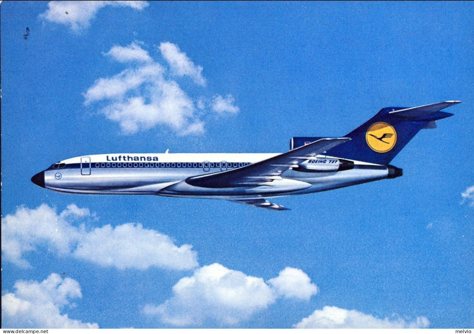 San Marino-1974 Cartolina Lufthansa I^volo DC 10 Roma Francoforte Del 20 Gennaio - Posta Aerea