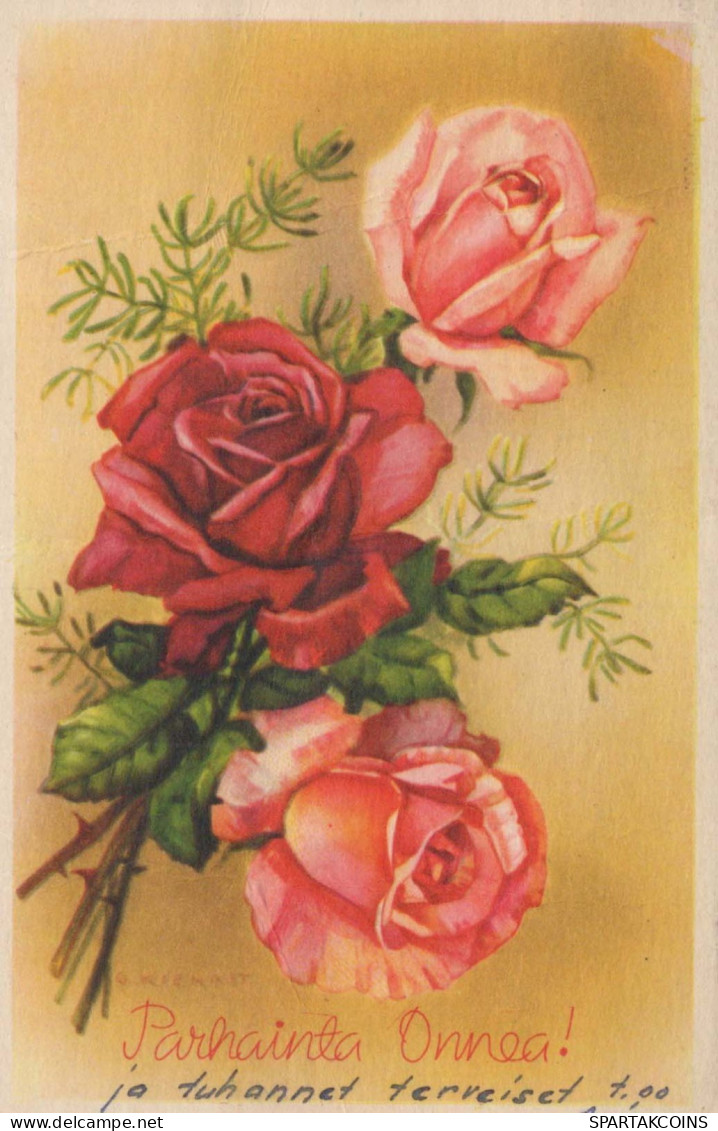 FLOWERS Vintage Postcard CPA #PKE634.GB - Flowers