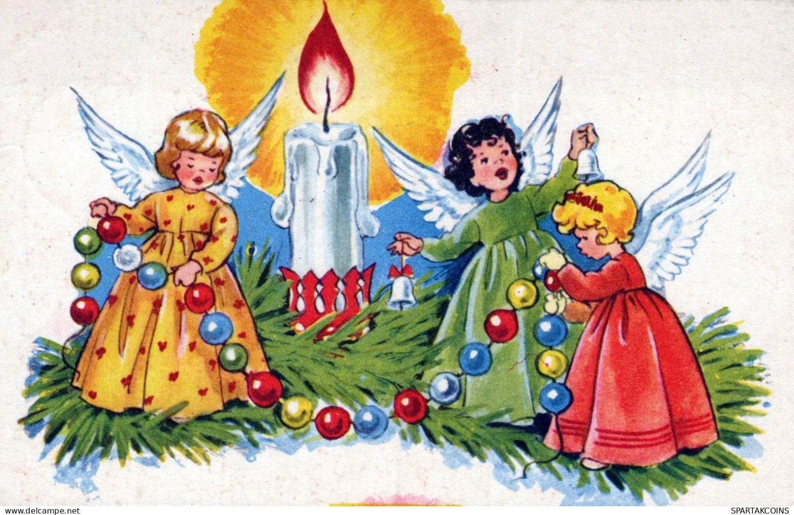 ANGEL Christmas Vintage Postcard CPA #PKE132.GB - Anges