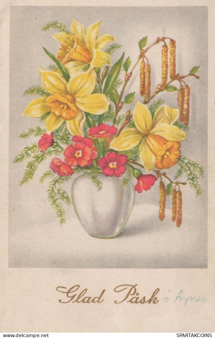 FLOWERS Vintage Postcard CPA #PKE258.GB - Flowers