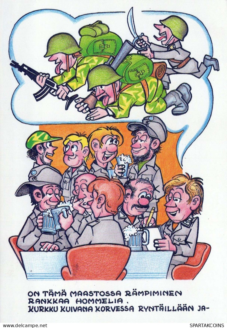 SOLDIERS HUMOUR Militaria Vintage Postcard CPSM #PBV788.GB - Humorísticas
