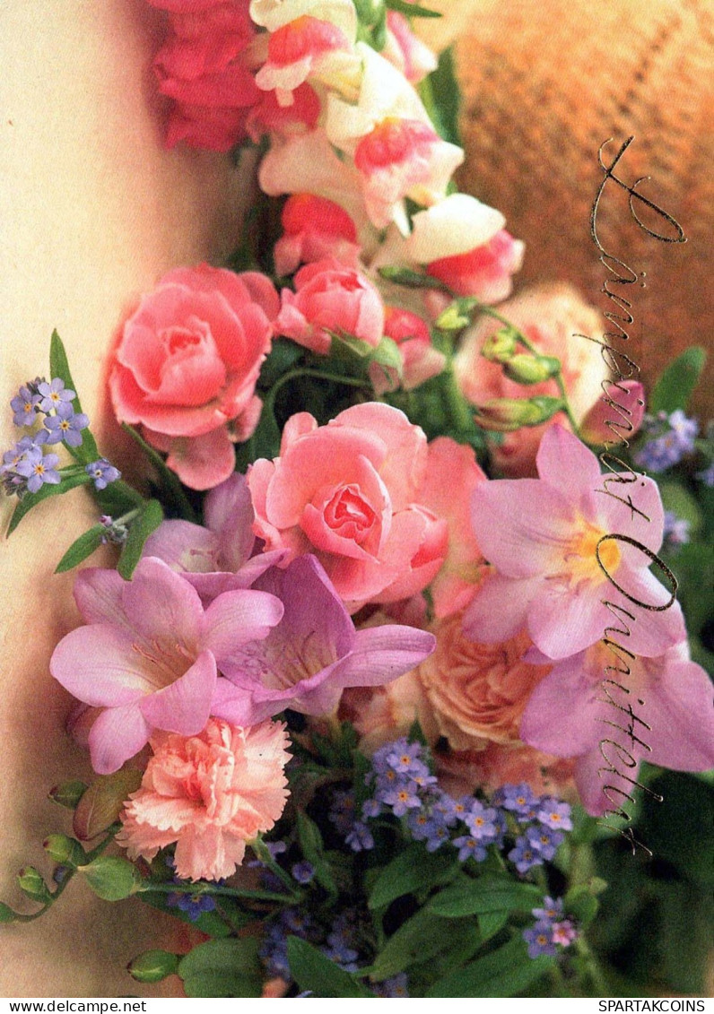 FLOWERS Vintage Postcard CPSM #PBZ099.GB - Flowers