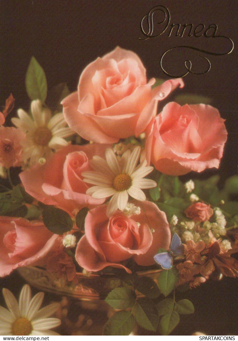 FLOWERS Vintage Postcard CPSM #PAS595.GB - Flowers