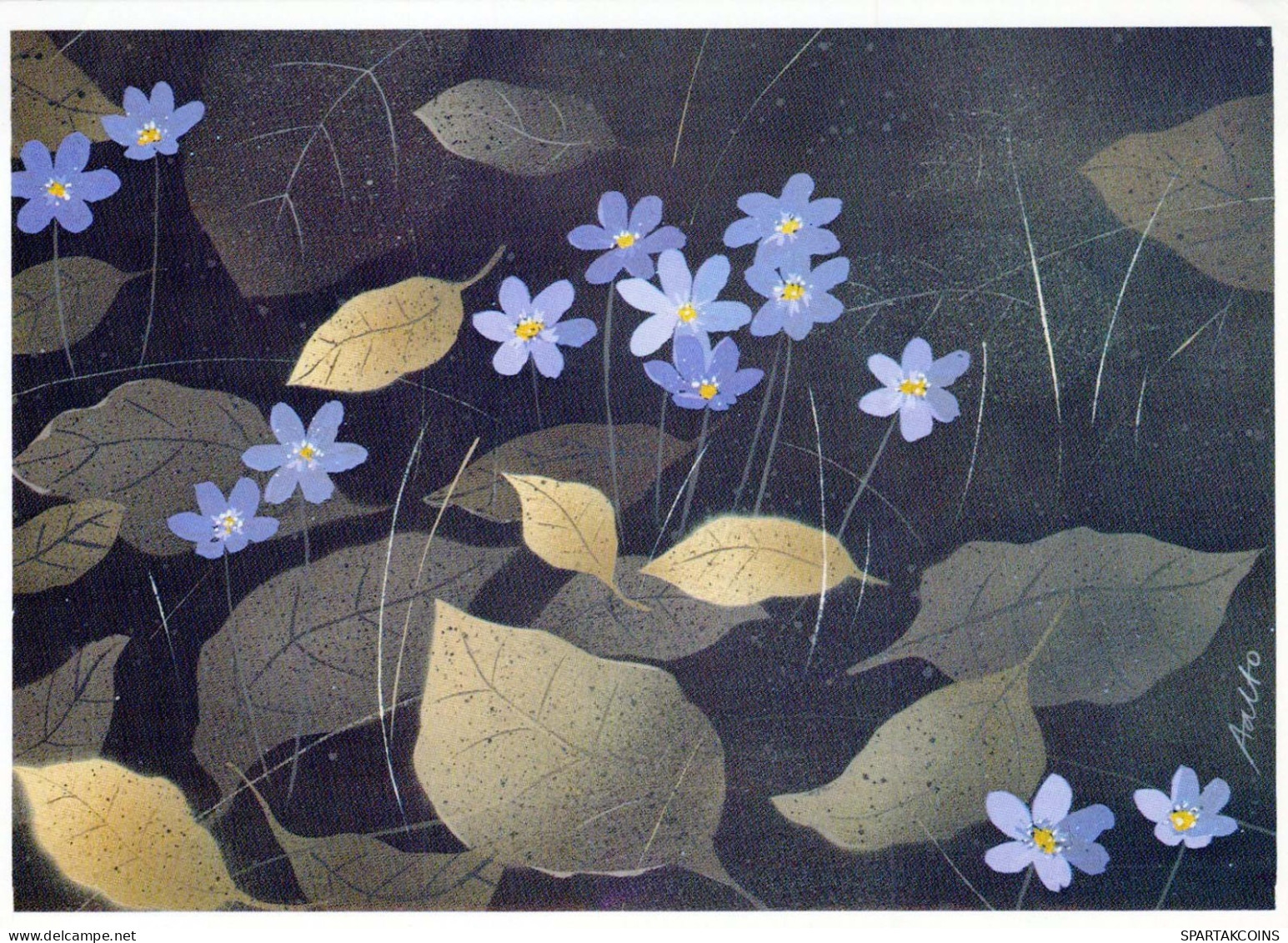 FLOWERS Vintage Postcard CPSM #PAR391.GB - Flores