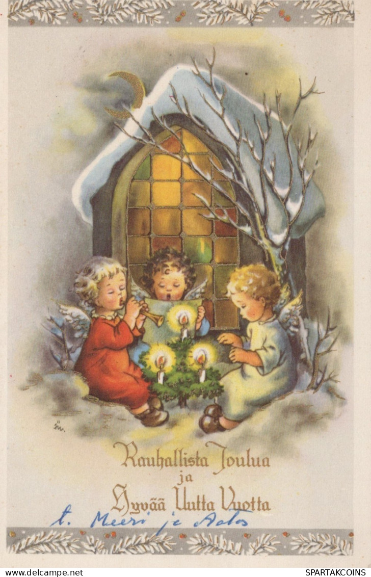 ANGEL CHRISTMAS Holidays Vintage Postcard CPSMPF #PAG835.GB - Engel