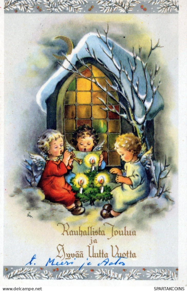 ANGEL CHRISTMAS Holidays Vintage Postcard CPSMPF #PAG835.GB - Engel