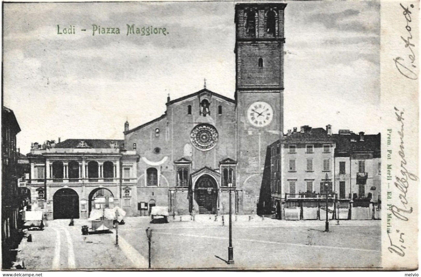 1900circa-Lodi Piazza Maggiore, Viaggiata - Lodi