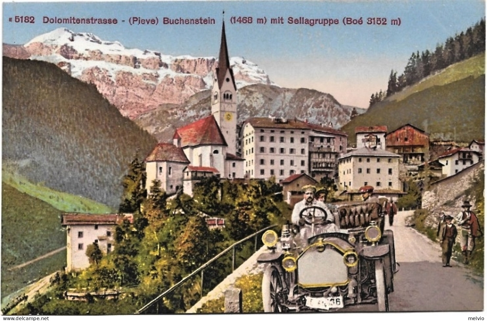 1910circa-Pieve Buchenstein Belluno Panorama, Viaggiata - Belluno