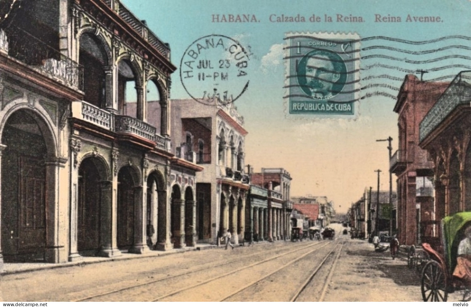 1917-Cuba Habana Calzada De La Reina, Diretta In Italia - Otros & Sin Clasificación