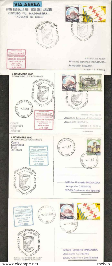 1980-lotto Composto Da Busta+7 Cartoline Speciali (una Da San Marino Ed Una Dal  - 1971-80: Marcophilia