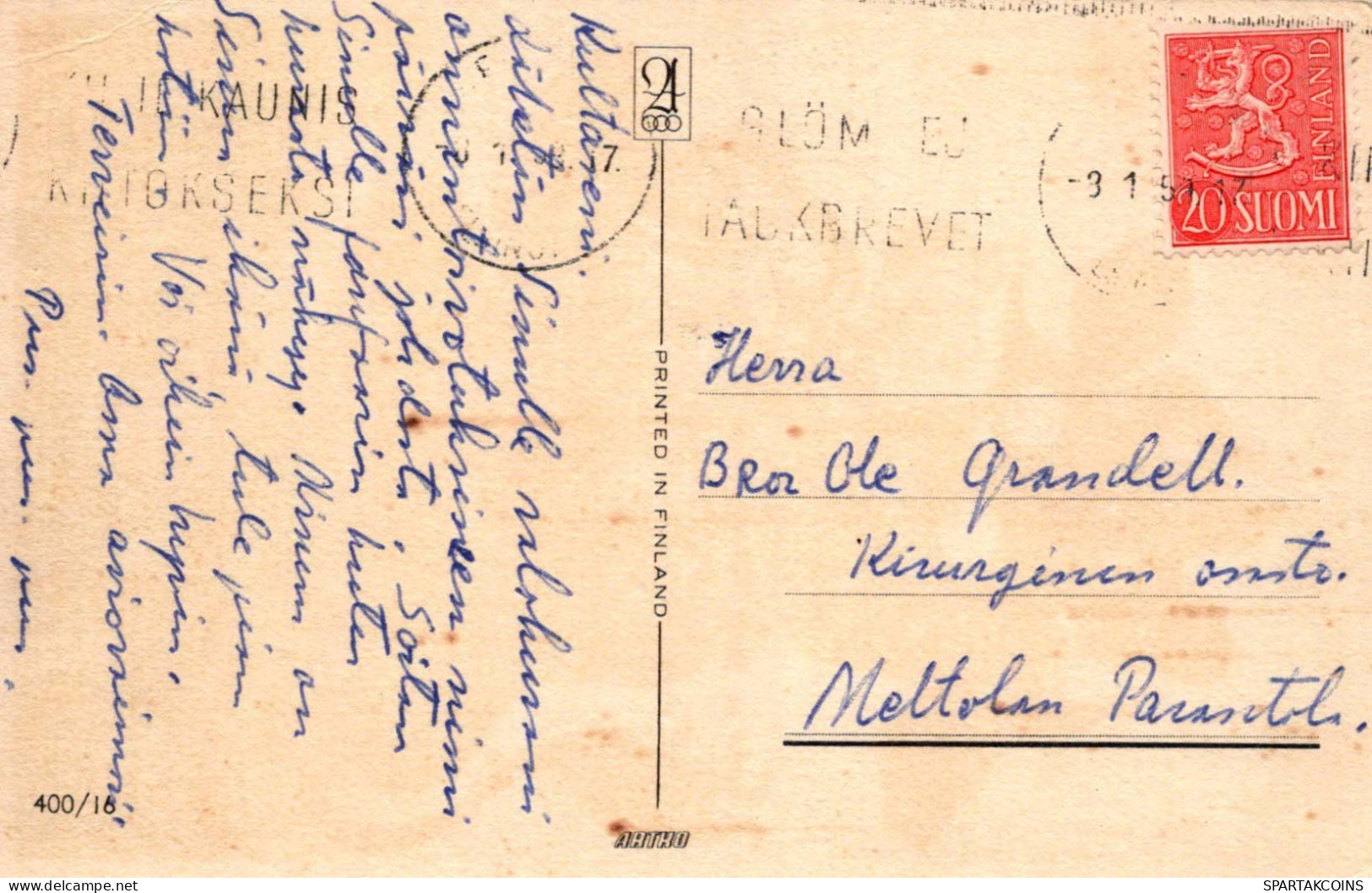 VACA Animales Vintage Tarjeta Postal CPA #PKE885.ES - Cows