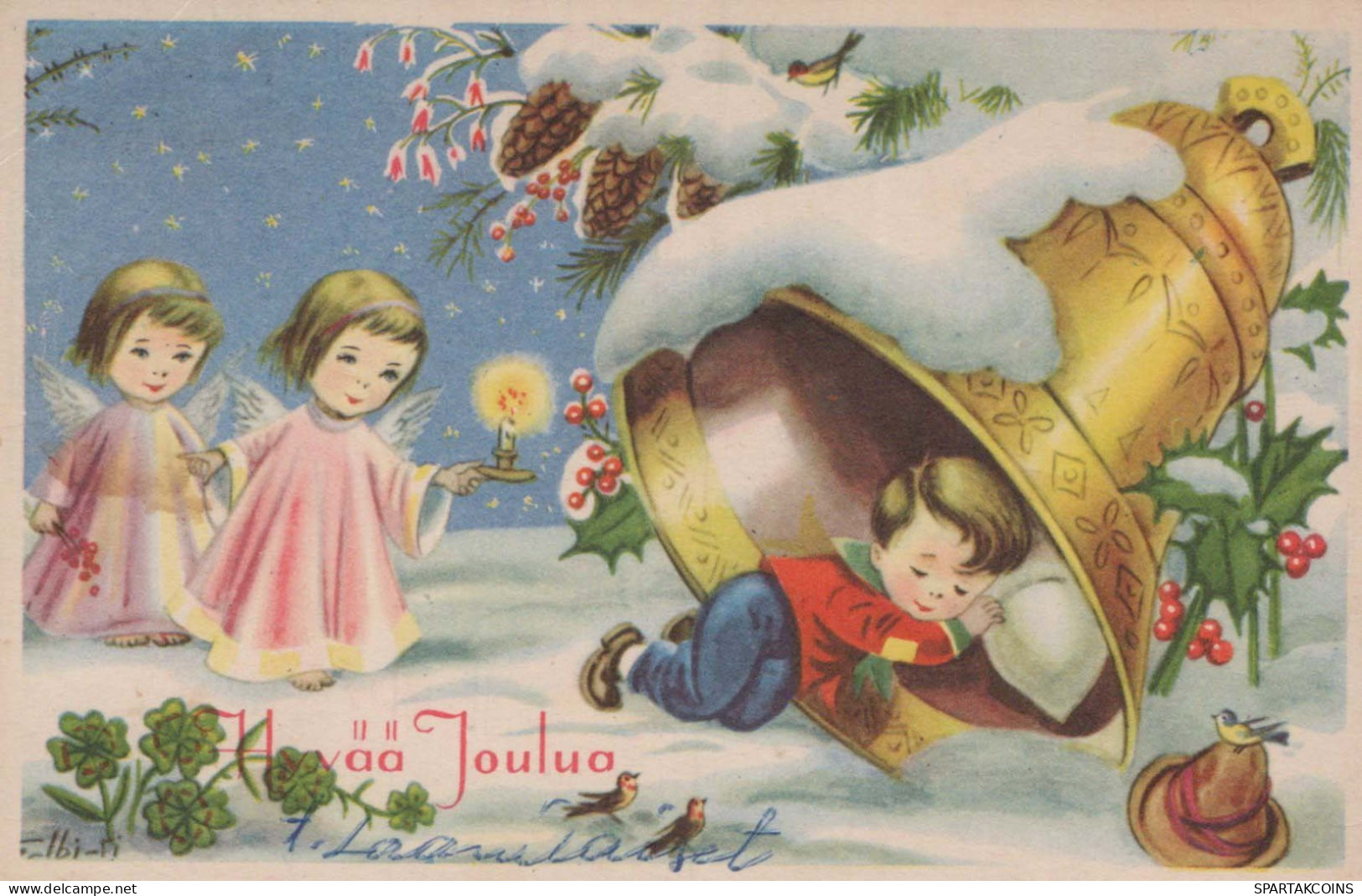 ÁNGEL Navidad Vintage Tarjeta Postal CPA #PKE133.ES - Engel