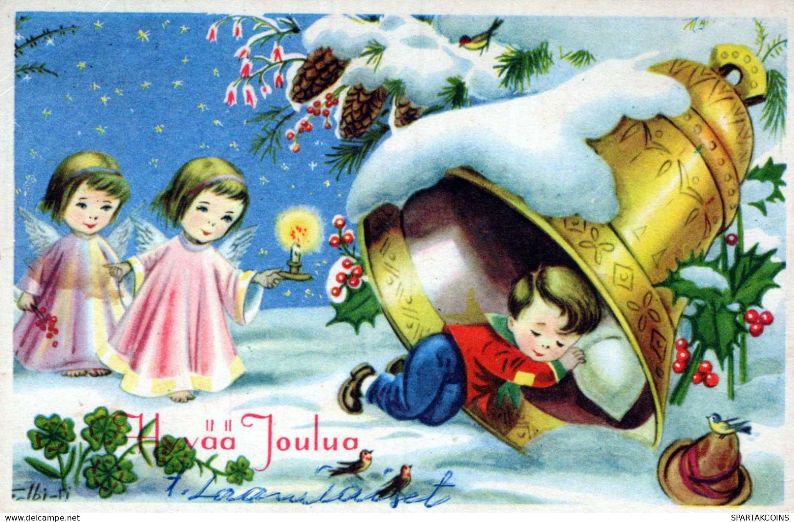 ÁNGEL Navidad Vintage Tarjeta Postal CPA #PKE133.ES - Engel