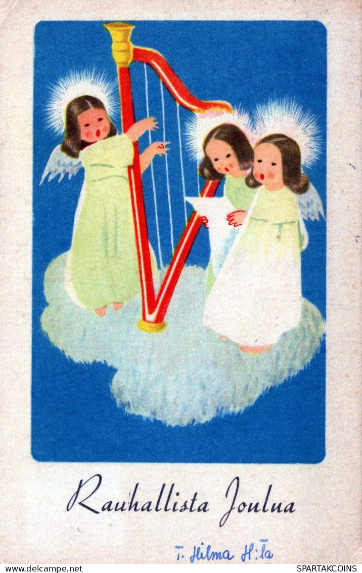 ÁNGEL Navidad NIÑOS Vintage Tarjeta Postal CPSMPF #PKD434.ES - Engel