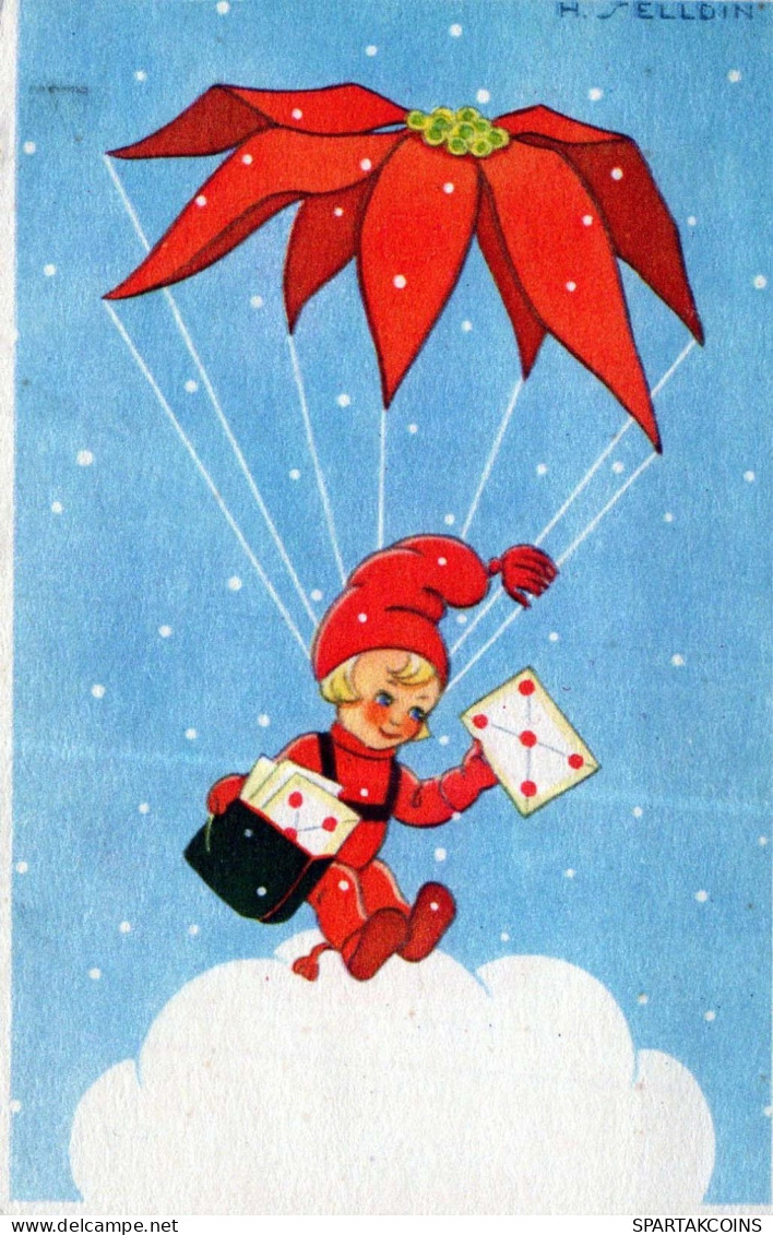 Feliz Año Navidad NIÑOS Vintage Tarjeta Postal CPSMPF #PKD804.ES - Neujahr