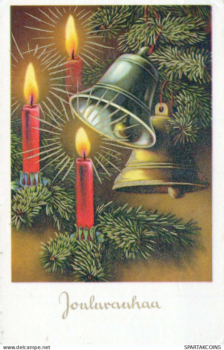 Feliz Año Navidad VELA Vintage Tarjeta Postal CPSMPF #PKD065.ES - Neujahr