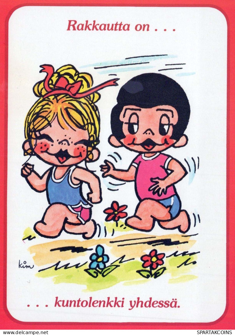 NIÑOS HUMOR Vintage Tarjeta Postal CPSM #PBV421.ES - Cartoline Umoristiche