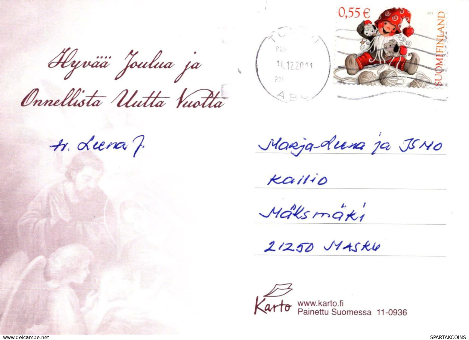 ÁNGEL Navidad Vintage Tarjeta Postal CPSM #PBP565.ES - Engel