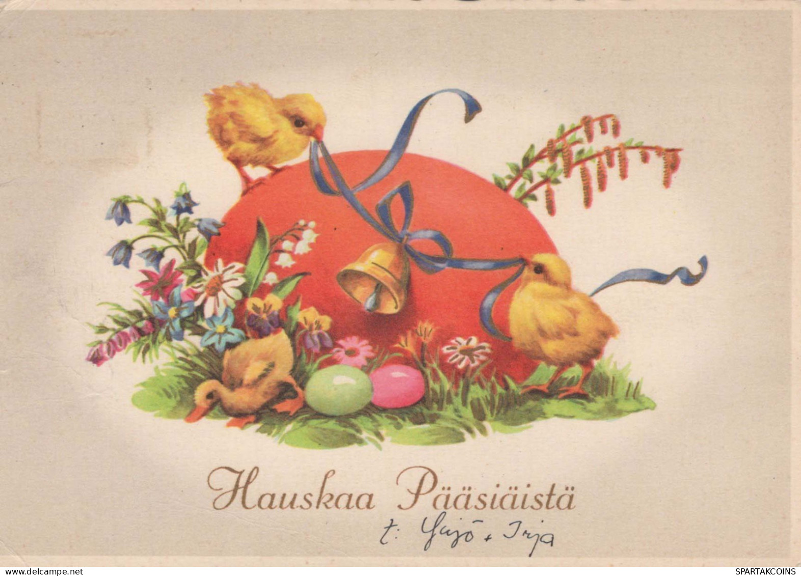 PASCUA POLLO Vintage Tarjeta Postal CPSM #PBO938.ES - Pâques