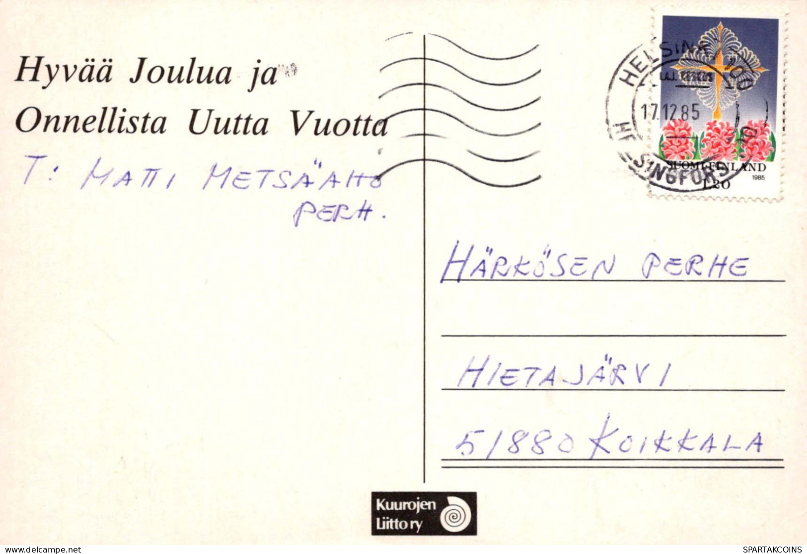 Feliz Año Navidad VELA Vintage Tarjeta Postal CPSM #PBN810.ES - Neujahr