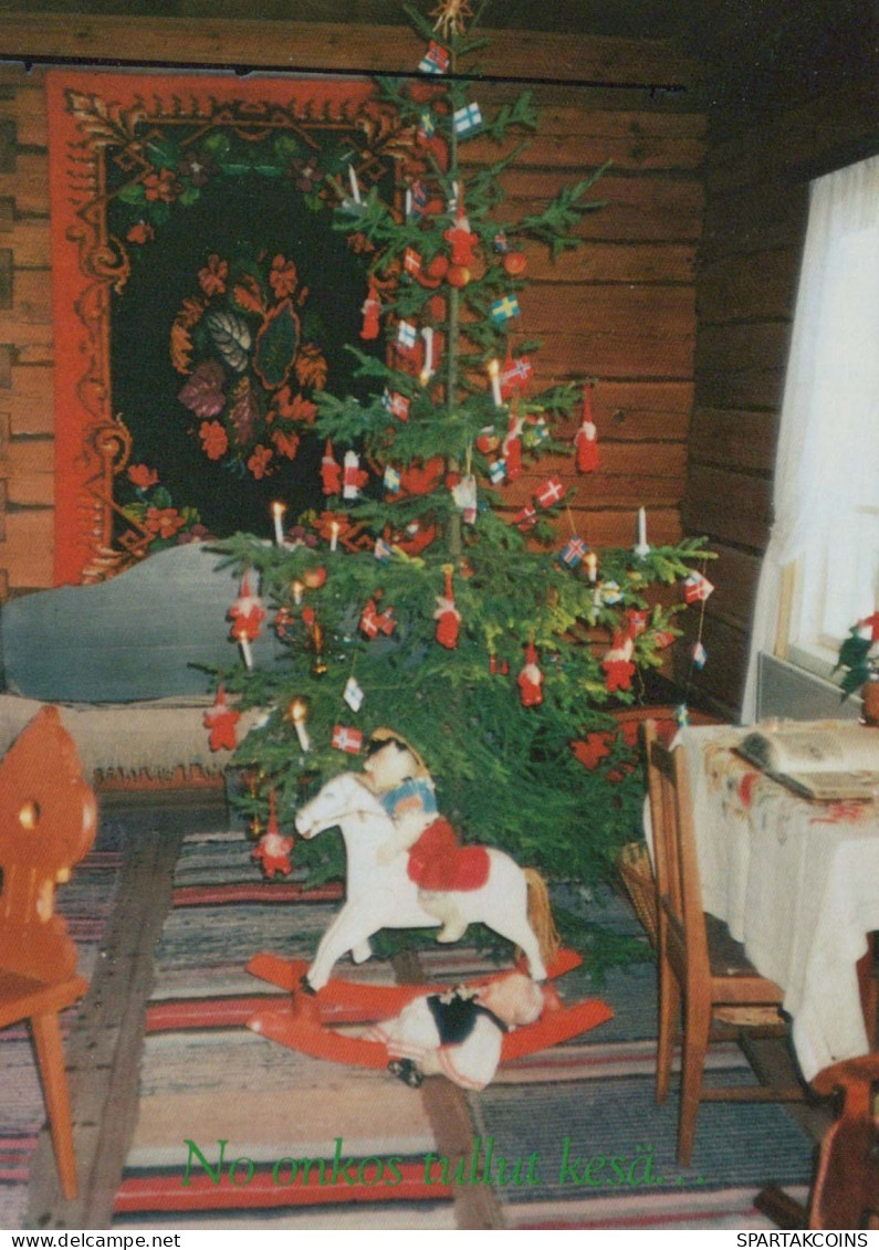 Feliz Año Navidad VELA Vintage Tarjeta Postal CPSM #PBN932.ES - Neujahr