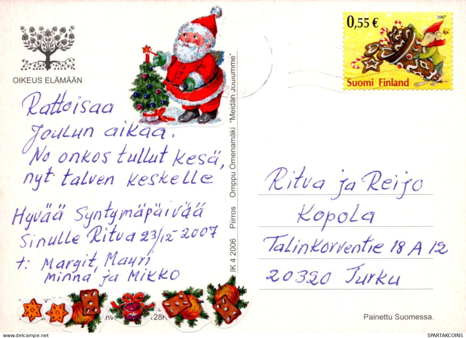 Feliz Año Navidad MUÑECO DE NIEVE Vintage Tarjeta Postal CPSM #PBM556.ES - Neujahr