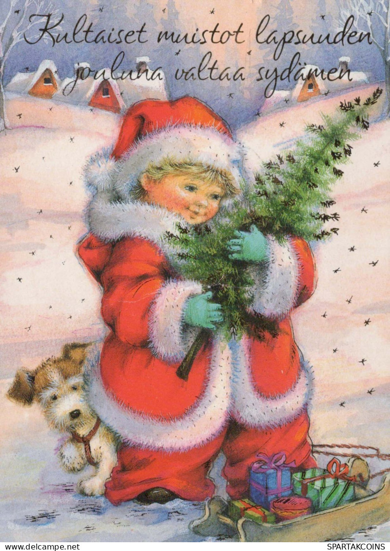Feliz Año Navidad NIÑOS Vintage Tarjeta Postal CPSM #PBM294.ES - Neujahr