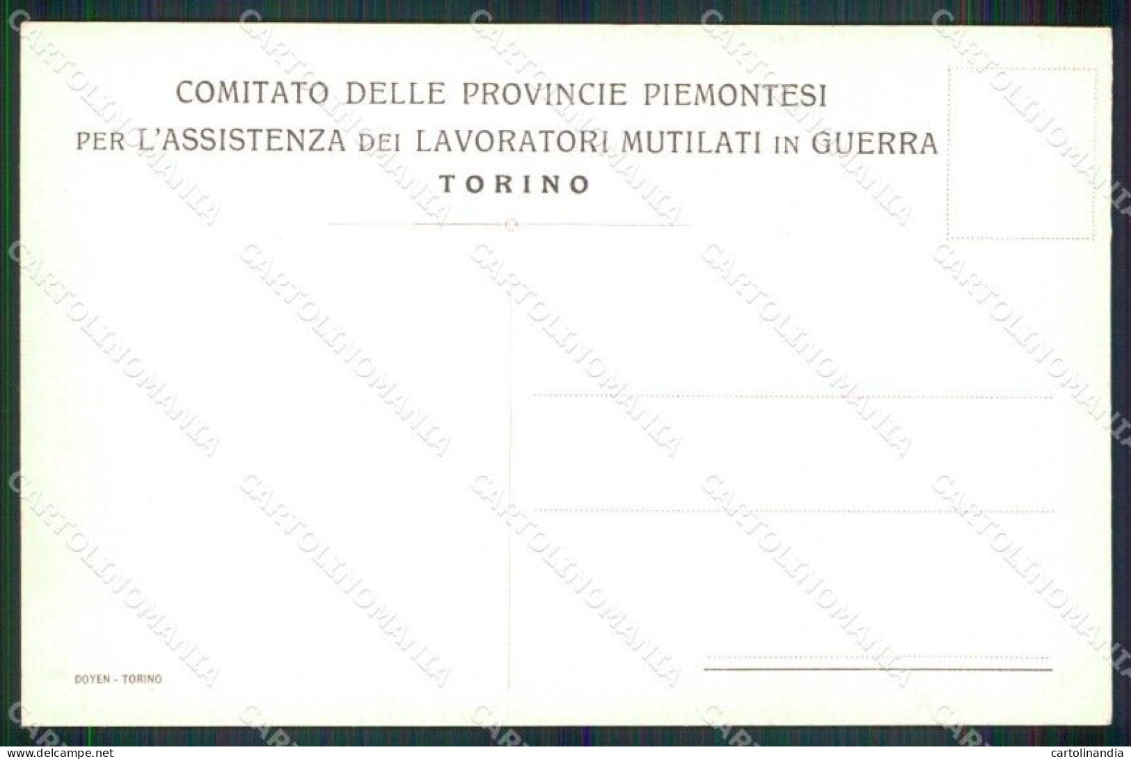 Torino Città Via Nizza Esterno Casa Scuola Soldati Mutilati Cartolina MZ8753 - Other & Unclassified