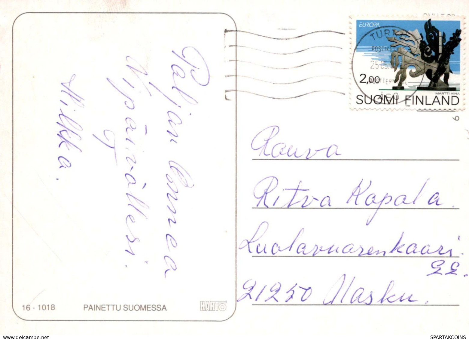 FLORES Vintage Tarjeta Postal CPSM #PAR572.ES - Fiori