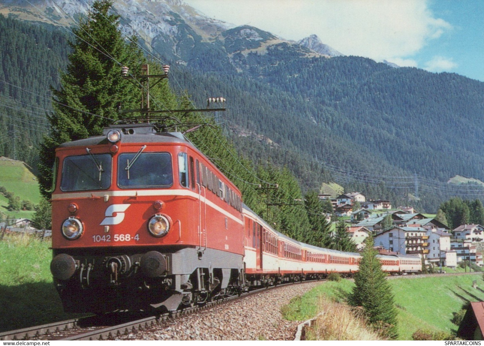 TREN TRANSPORTE Ferroviario Vintage Tarjeta Postal CPSM #PAA836.ES - Trains