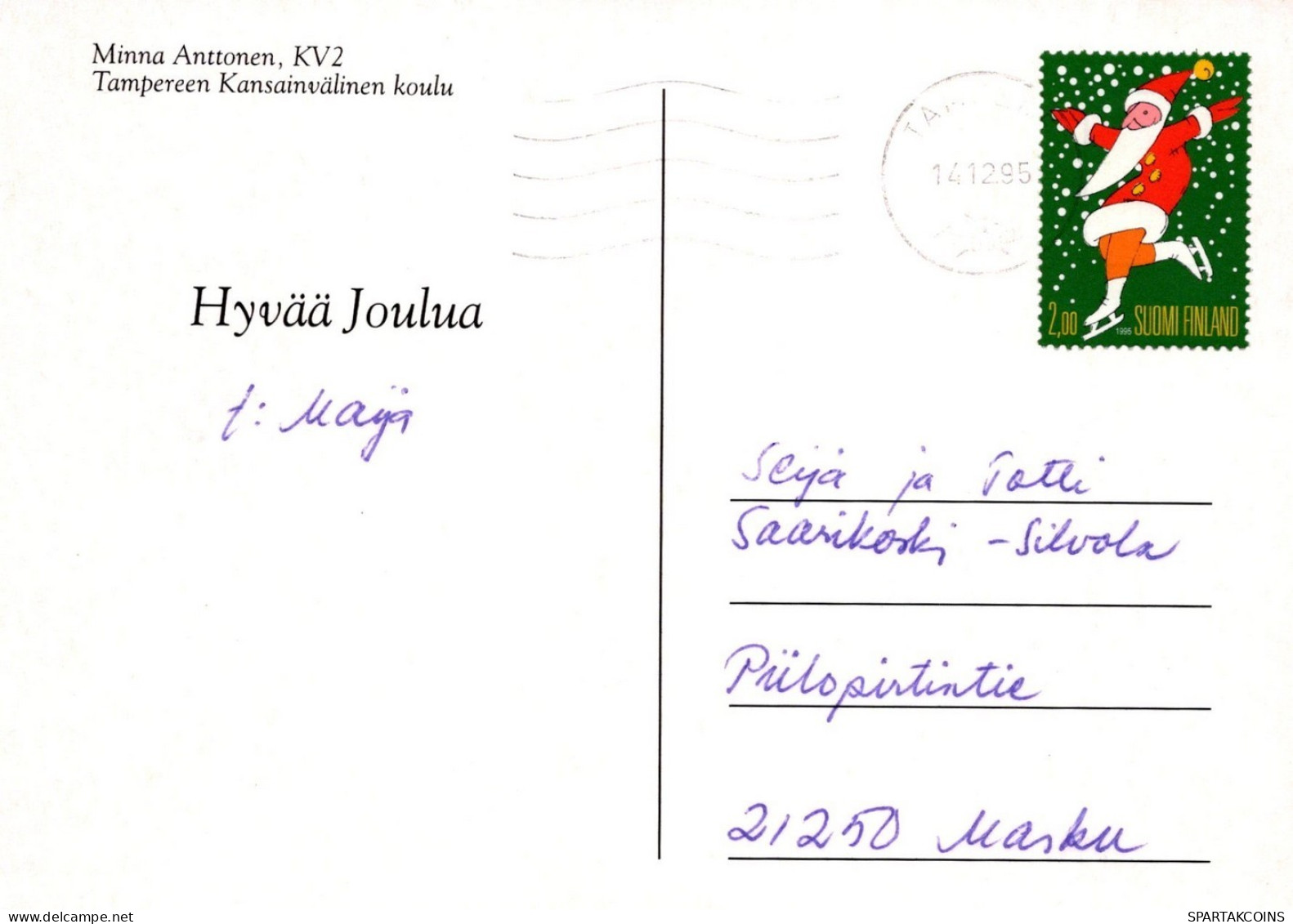 ÁNGEL NAVIDAD Vintage Tarjeta Postal CPSM #PAH083.ES - Engel