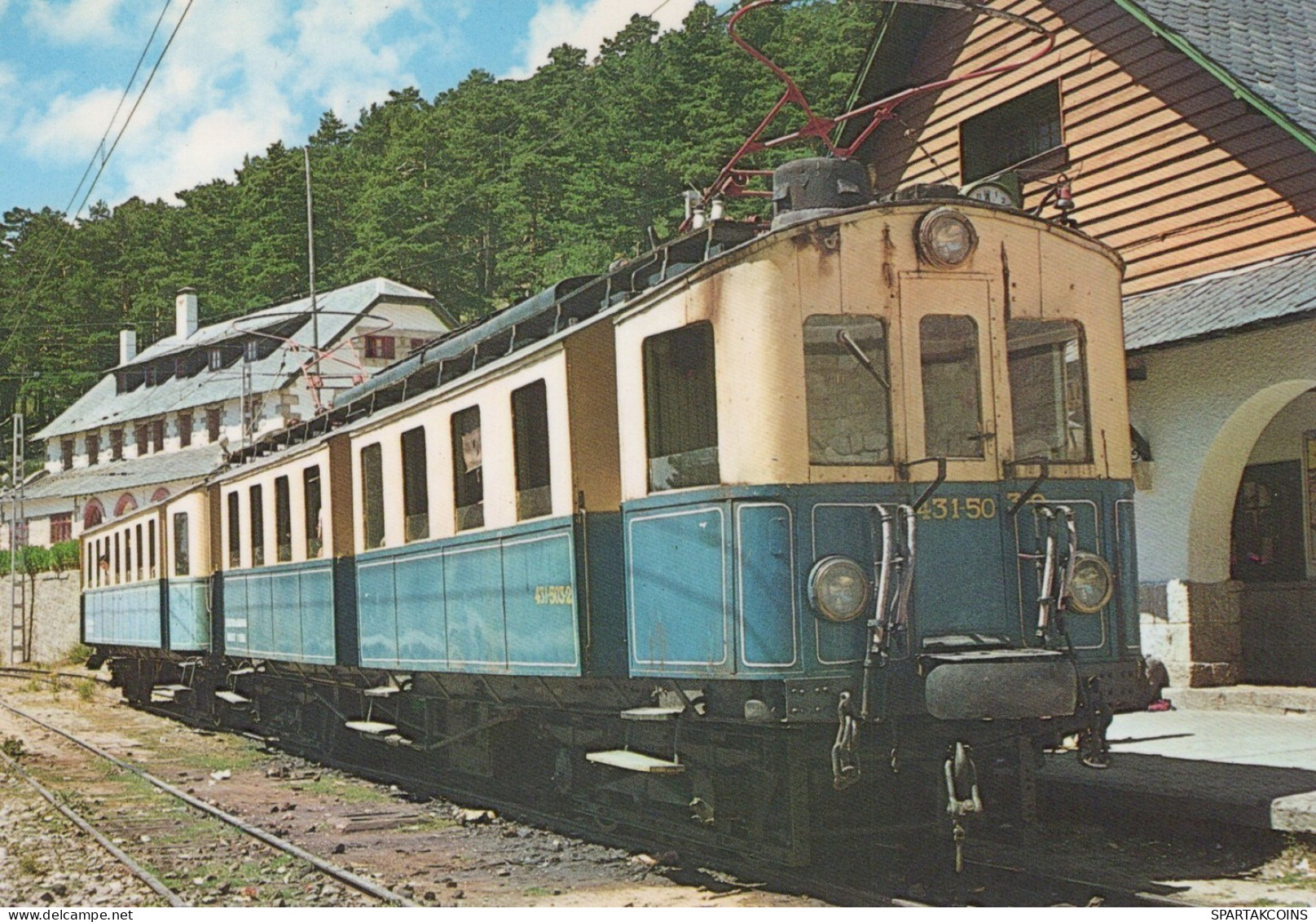 TREN TRANSPORTE Ferroviario Vintage Tarjeta Postal CPSM #PAA699.ES - Trains