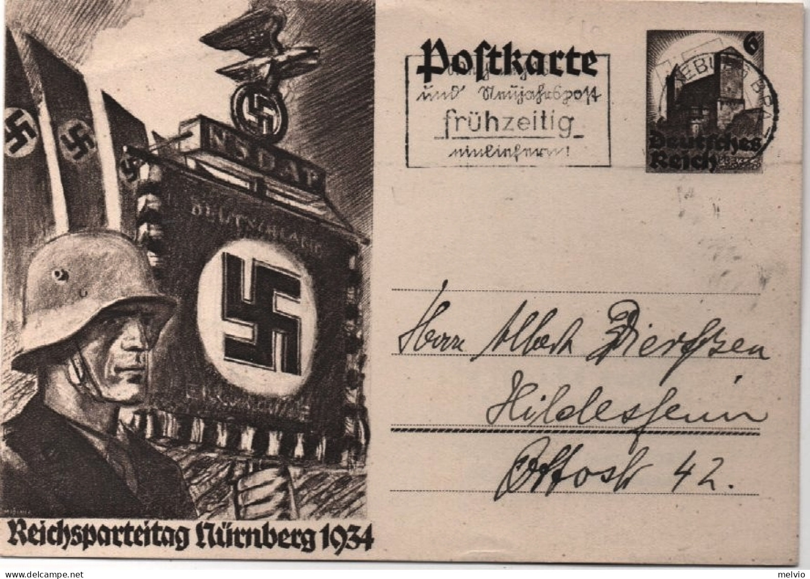 Reichsparteitag Nurnberg1934, Viaggiata - Patriottiche