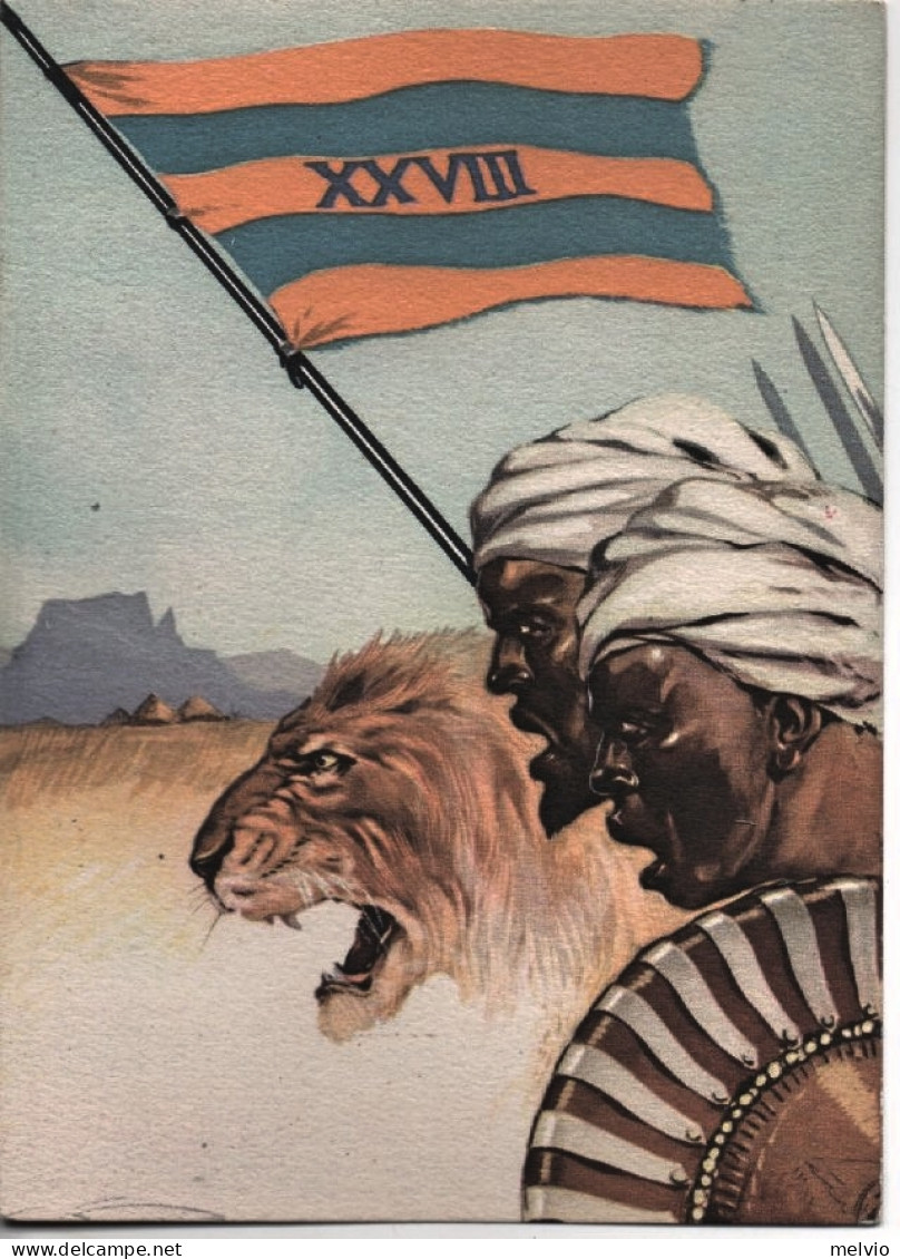 XXVIII^Battaglione Somalia Indigeni Dell'Eritrea, Illustratore Ferrari - Patriottiche