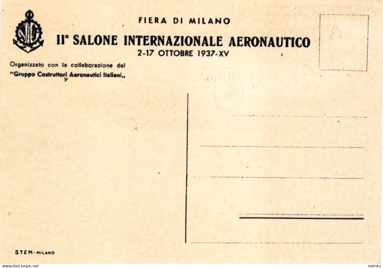 1937-Visitate Il 2^ Salone Internazionale Aeronautico Illustratore Manlio - Patriotiques