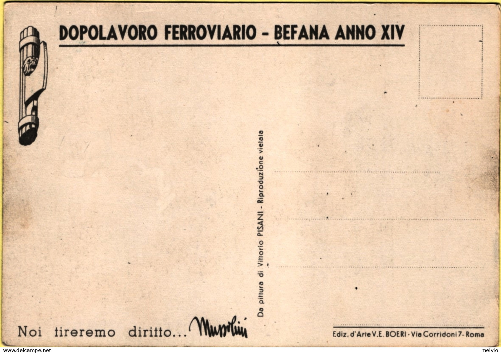 1938-Battaglioni Camicie Nere Africa Orientale, Dopolavoro Ferroviario Befana An - Afrique Orientale Italienne