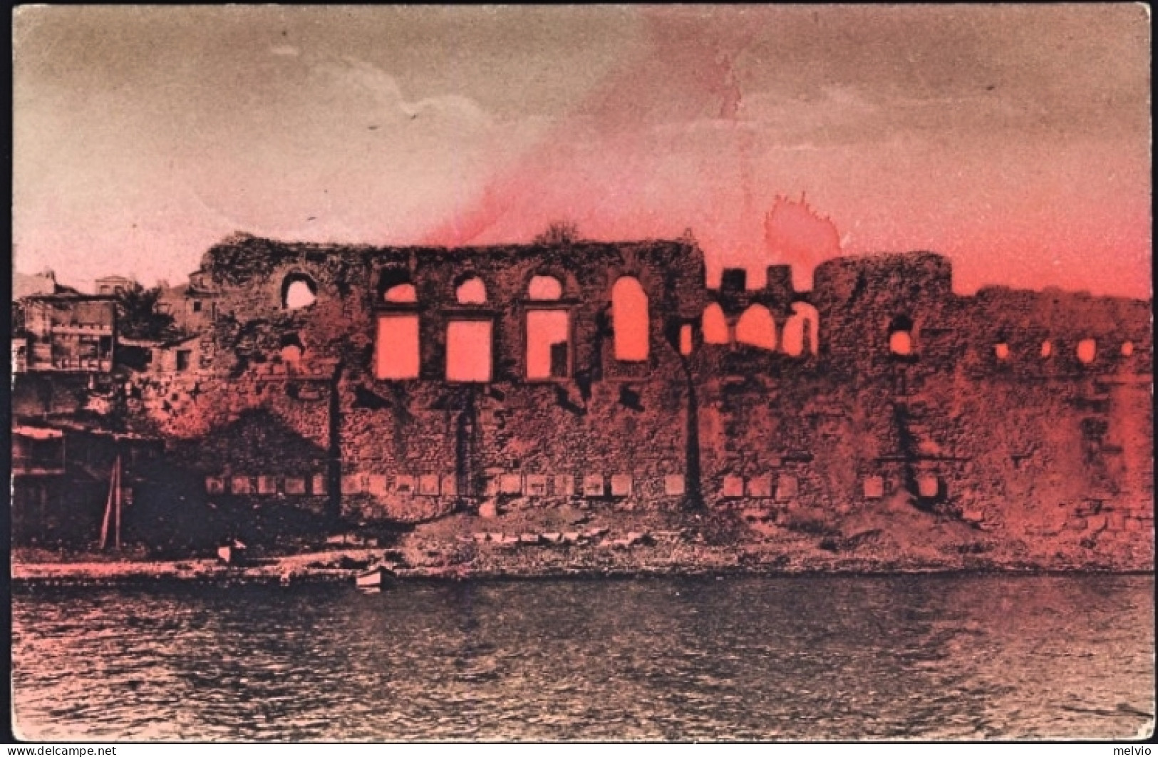 1913-Costantinopoli Cartolina Affrancata 10/5pa.(altro Francobollo Caduto) Annul - Uffici D'Europa E D'Asia