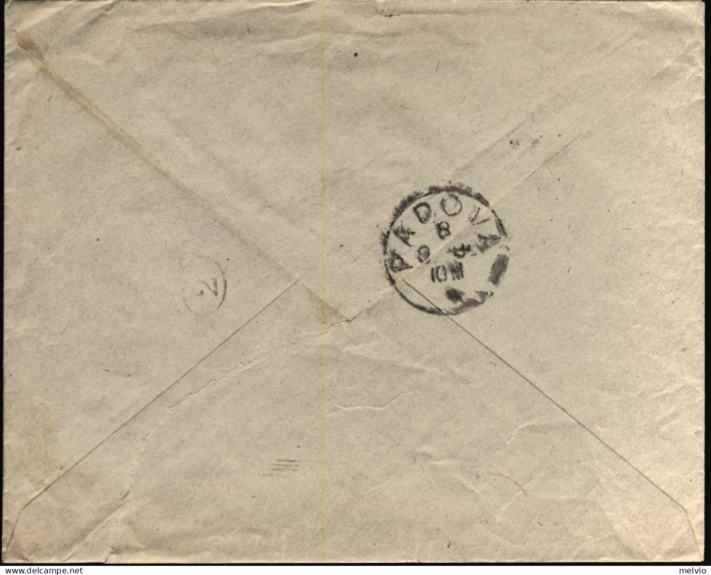 1886-lettera Affrancata Coppia 10c. Con Annullo A Sbarre Di Villabartolomea (ann - Marcophilia