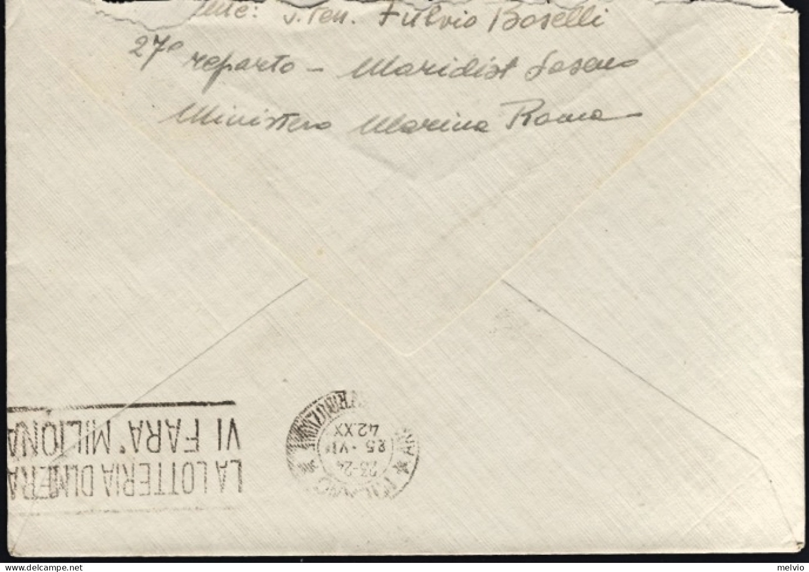 1942-lettera Con Annullo Saseno Isola Del19.7 - Saseno