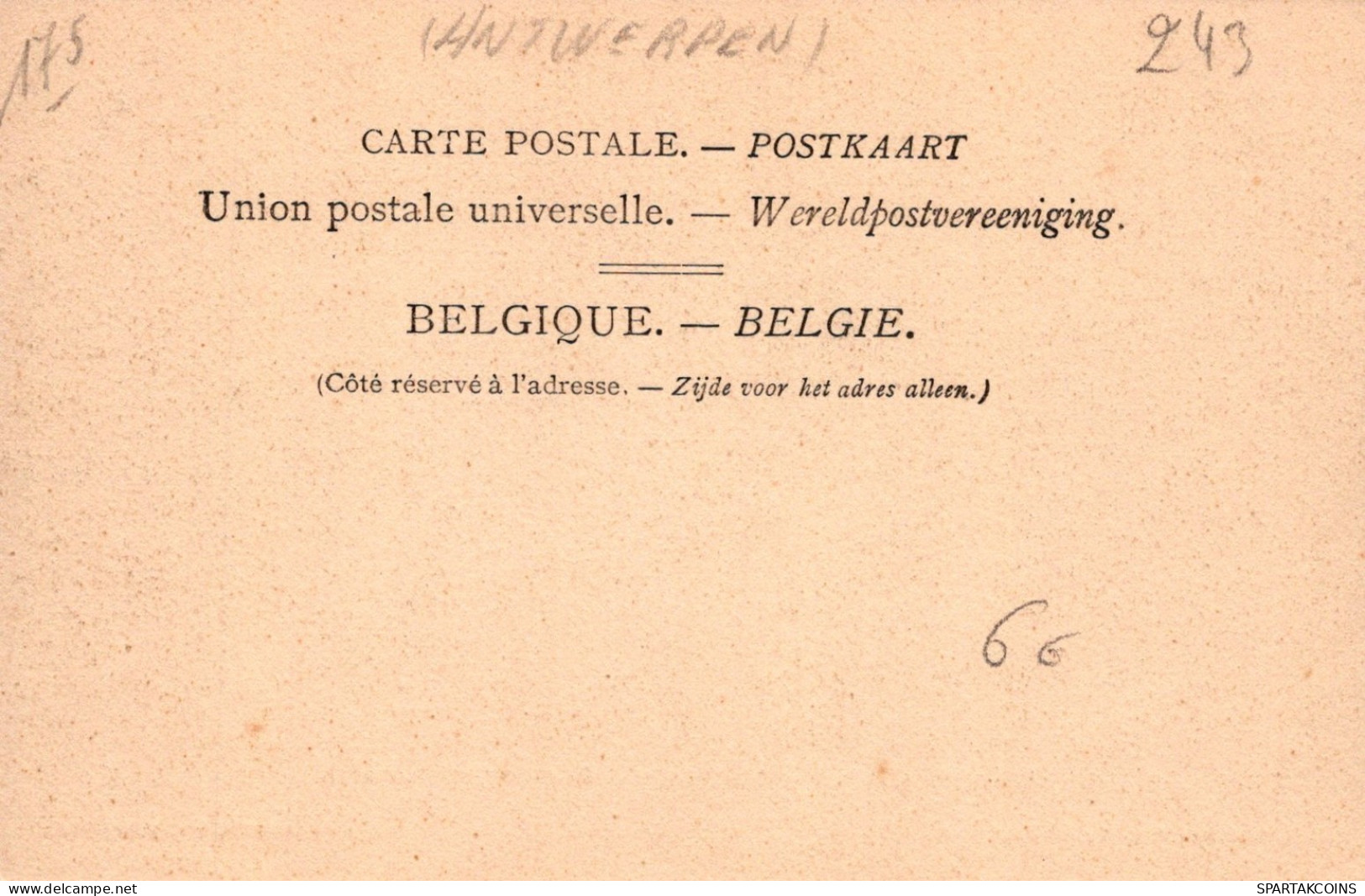 BELGIQUE ANVERS Carte Postale CPA Unposted #PAD295.FR - Antwerpen