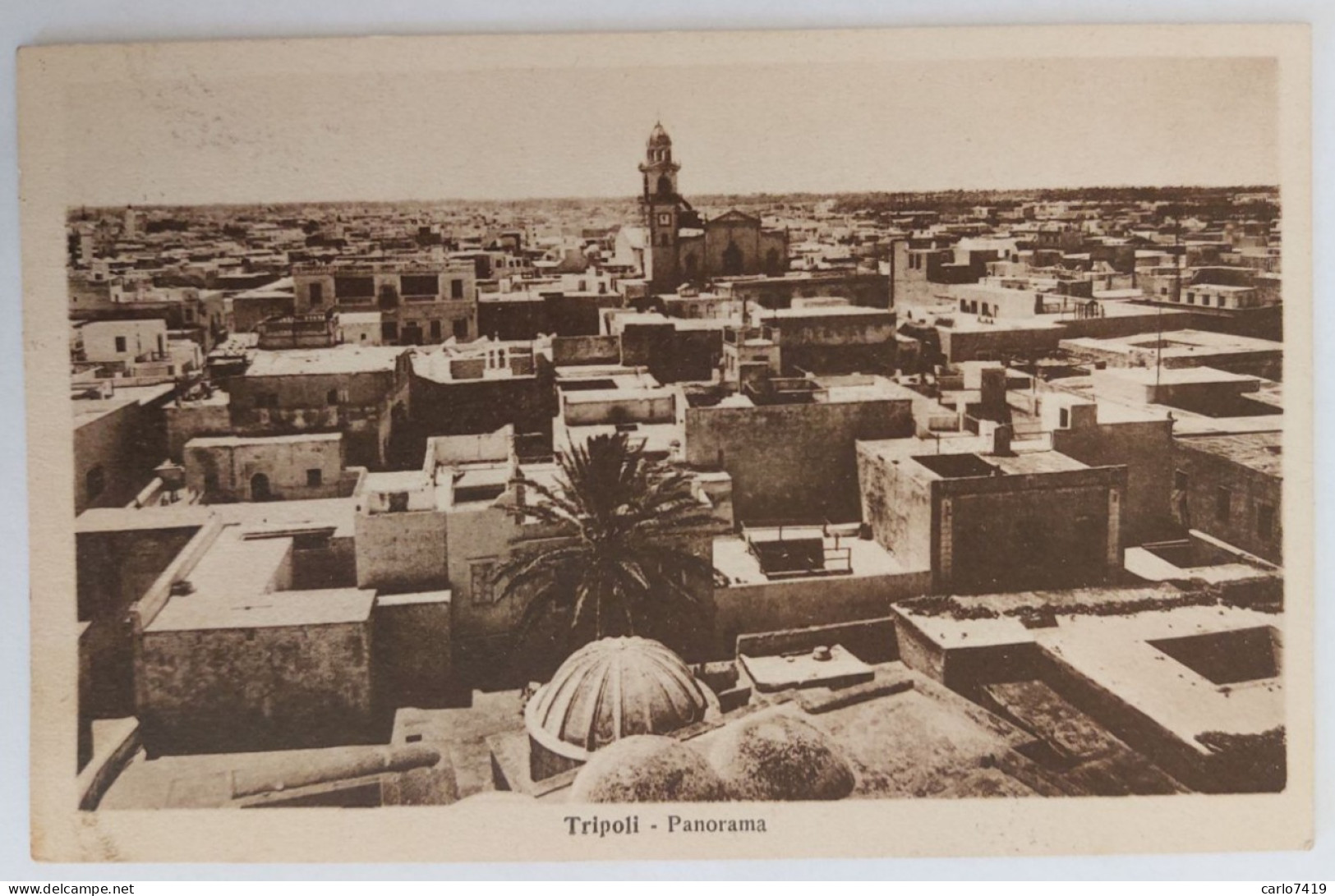 1930 - Tripoli - Viaggiata X Parma  - Panorama + 20 Cent.1924  - Crt0048 - Libya