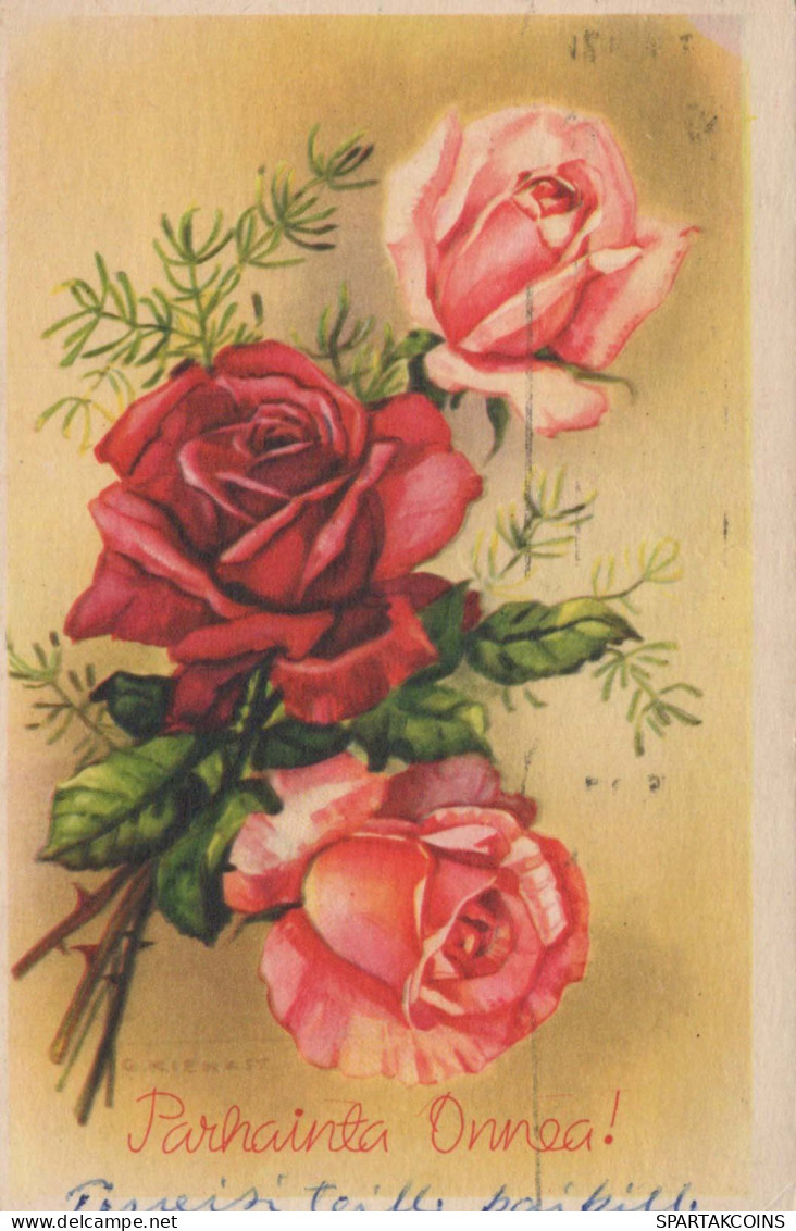 FLEURS Vintage Carte Postale CPA #PKE636.FR - Fiori